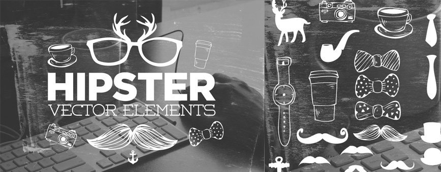 Handsketched Hipster Vector Elements