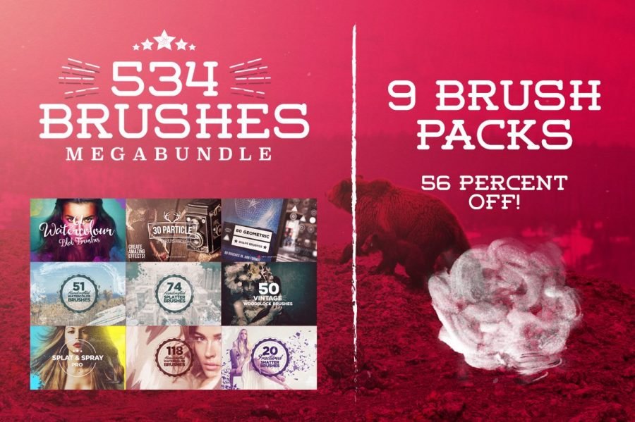 Download 534 Photoshop Brushes Mega Bundle - Layerform Design Co