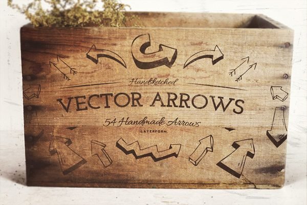 54 Handsketched Vector Arrows by Layerform Design Co