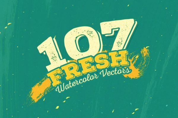 107 Fresh Watercolor Vectors by Layerform Design Co