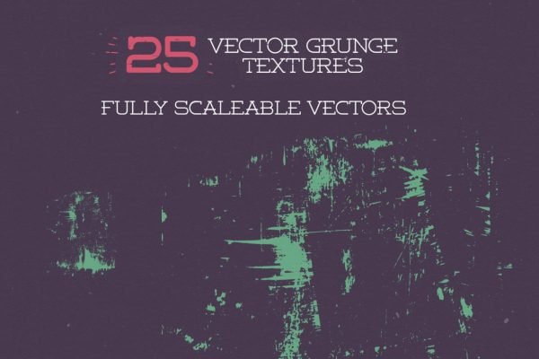 25 Vector Grunge Textures by Layerform Design Co