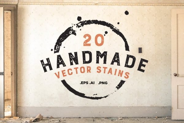 20 Handmade Vector Stains by Layerform Design Co