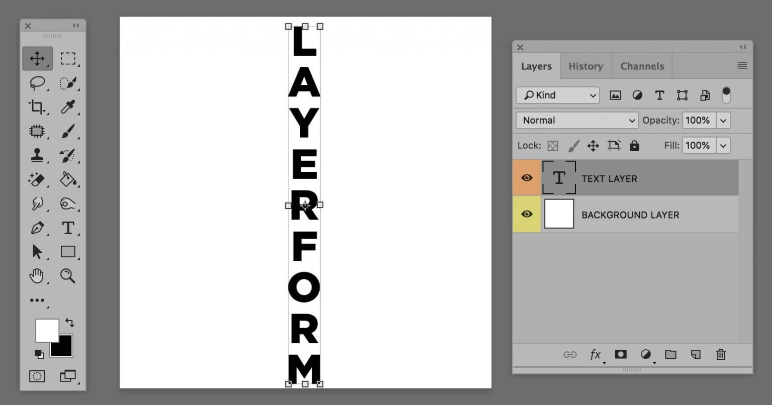 How To Make Text Vertical In Photoshop