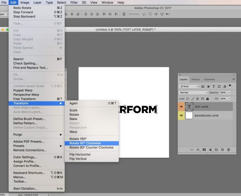 how-to-rotate-text-in-photoshop-2023-updated