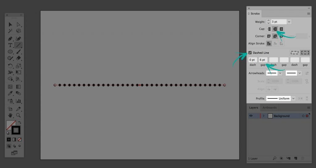 How To Make A Dotted Line In Illustrator 2021 UPDATED Layerform